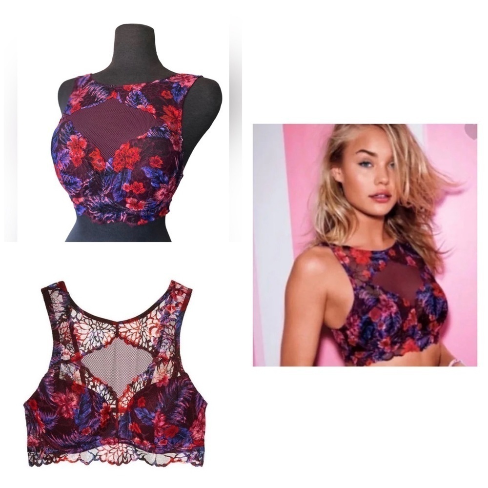 PINK Victoria's Secret  Lace Push Up Bralette Bra  Medium